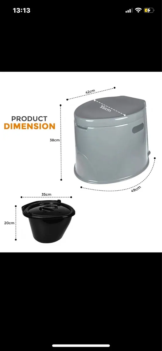 Camping Toilet 6 Litre Portable - Image 4