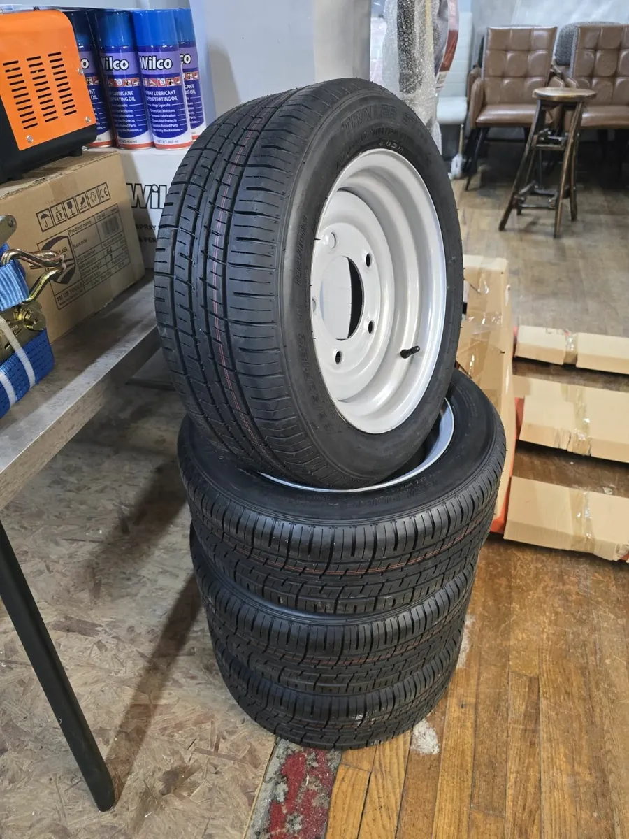 BRAND NEW 5 STUD TRAILER WHEELS & TYRES - Image 1