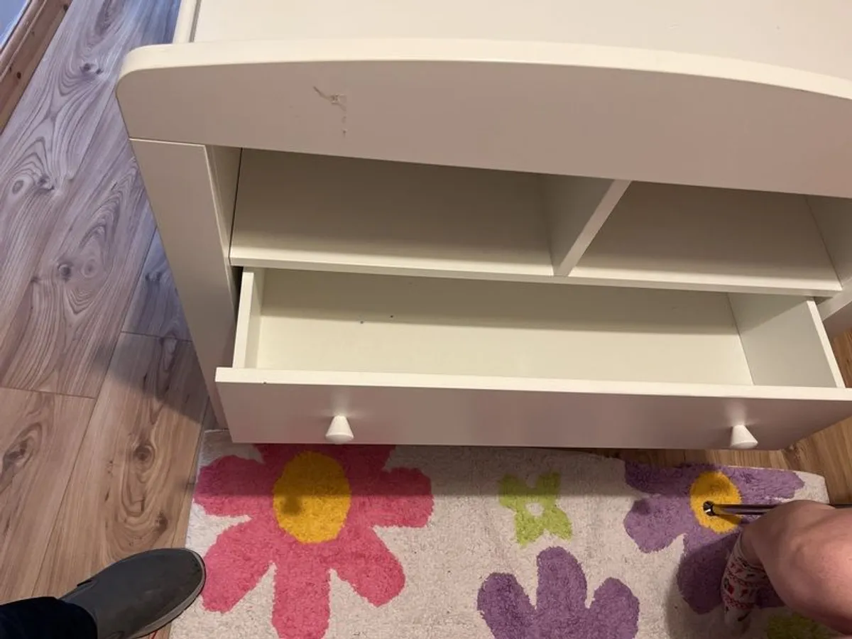 Baby change table, baby clothes storage, nursery table, baby room storage - Image 2