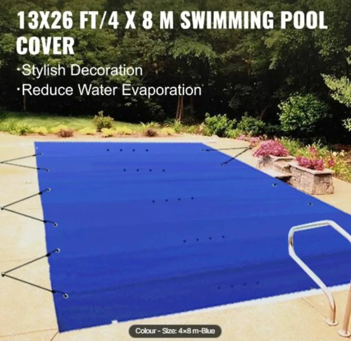 Pool Safety Cover, 13x26 ft In-ground Pool Cover, - Image 3