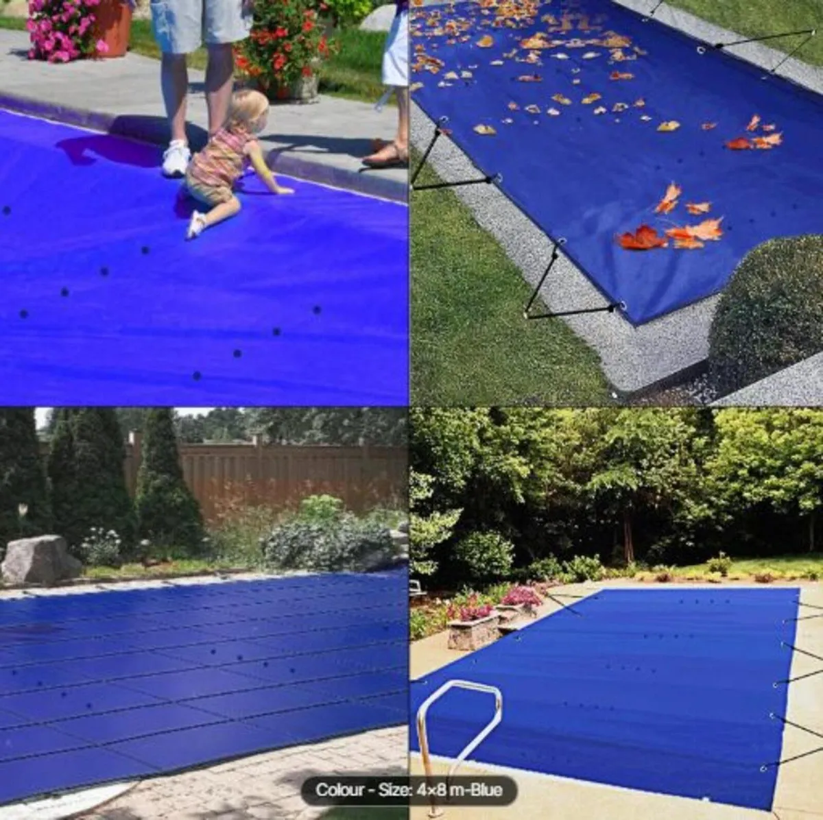 Pool Safety Cover, 13x26 ft In-ground Pool Cover, - Image 2