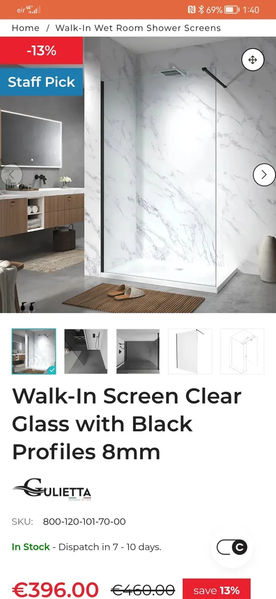 Wet room panel - Image 1