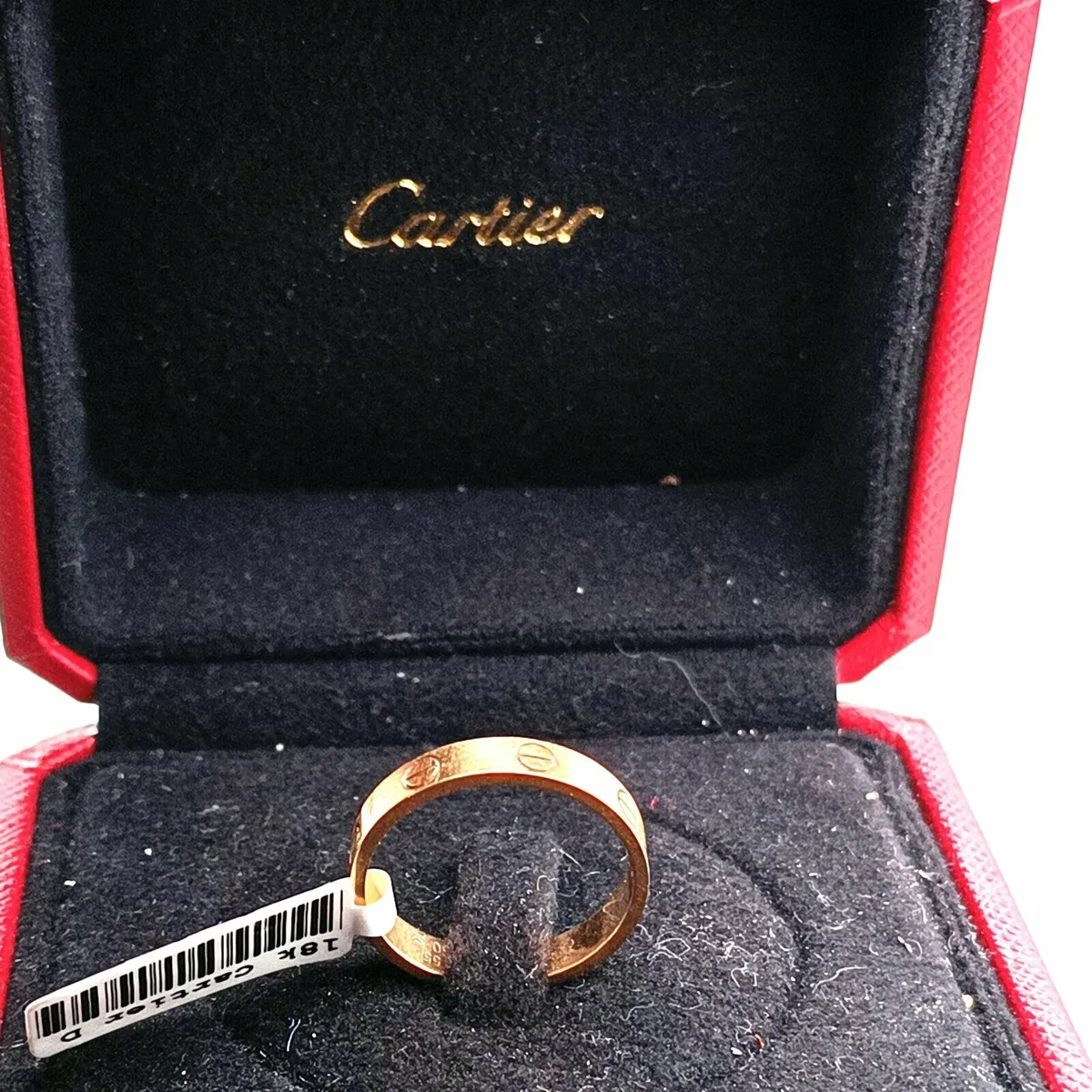 18K Yellow Gold Cartier Love Ring & Carrier Box - Image 4