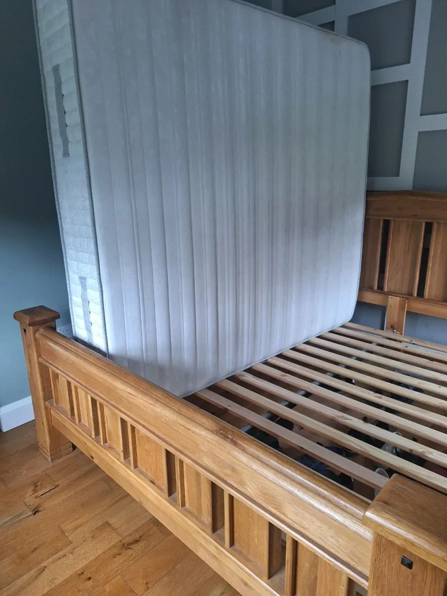 Super king oak bed - Image 4