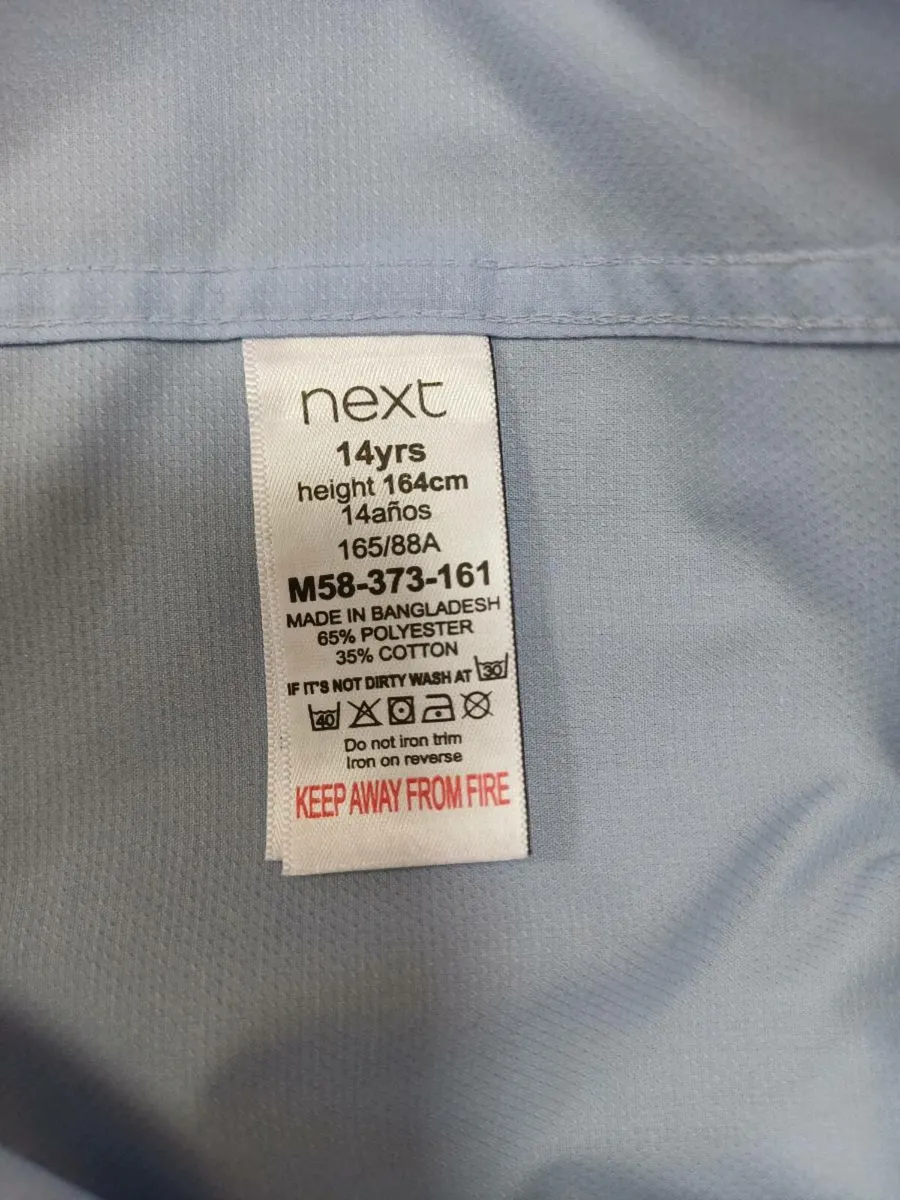 NEXT Blue boys occasion wear shirt age 14 - Image 3