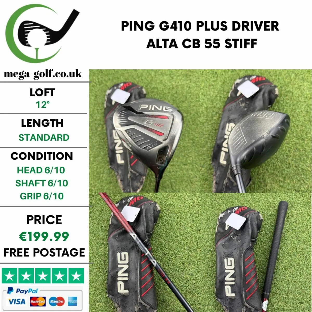 PING G410 PLUS DRIVER / 12° / ALTA CB 55 STIFF - Image 1