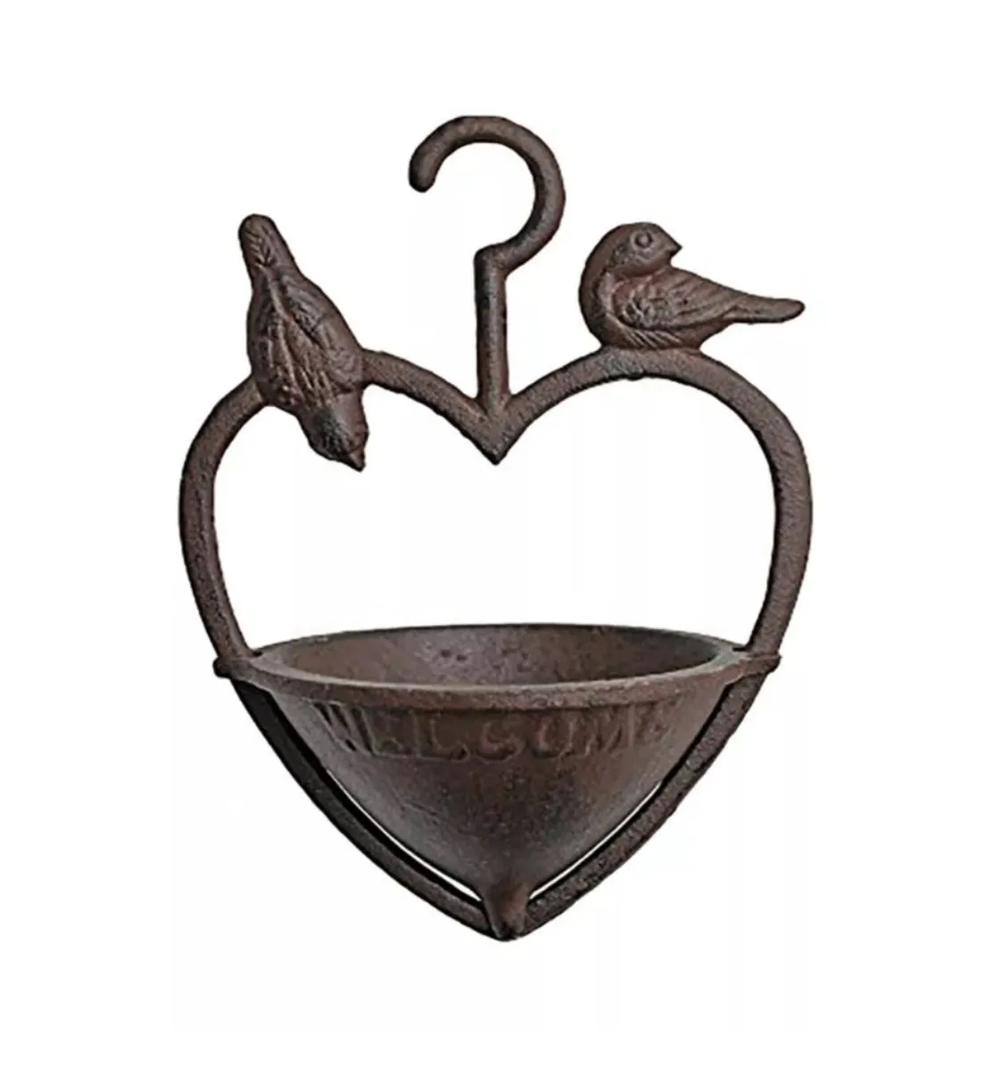 NEW Cast Iron Loveheart Bird Feeder Garden - Image 3