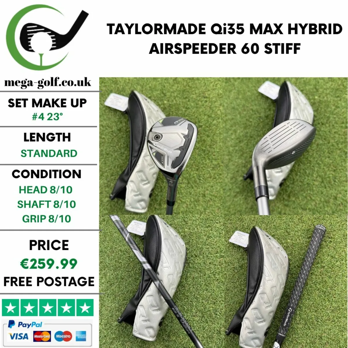 TAYLORMADE Qi35 MAX HYBRID / #4 23° / STIFF - Image 1