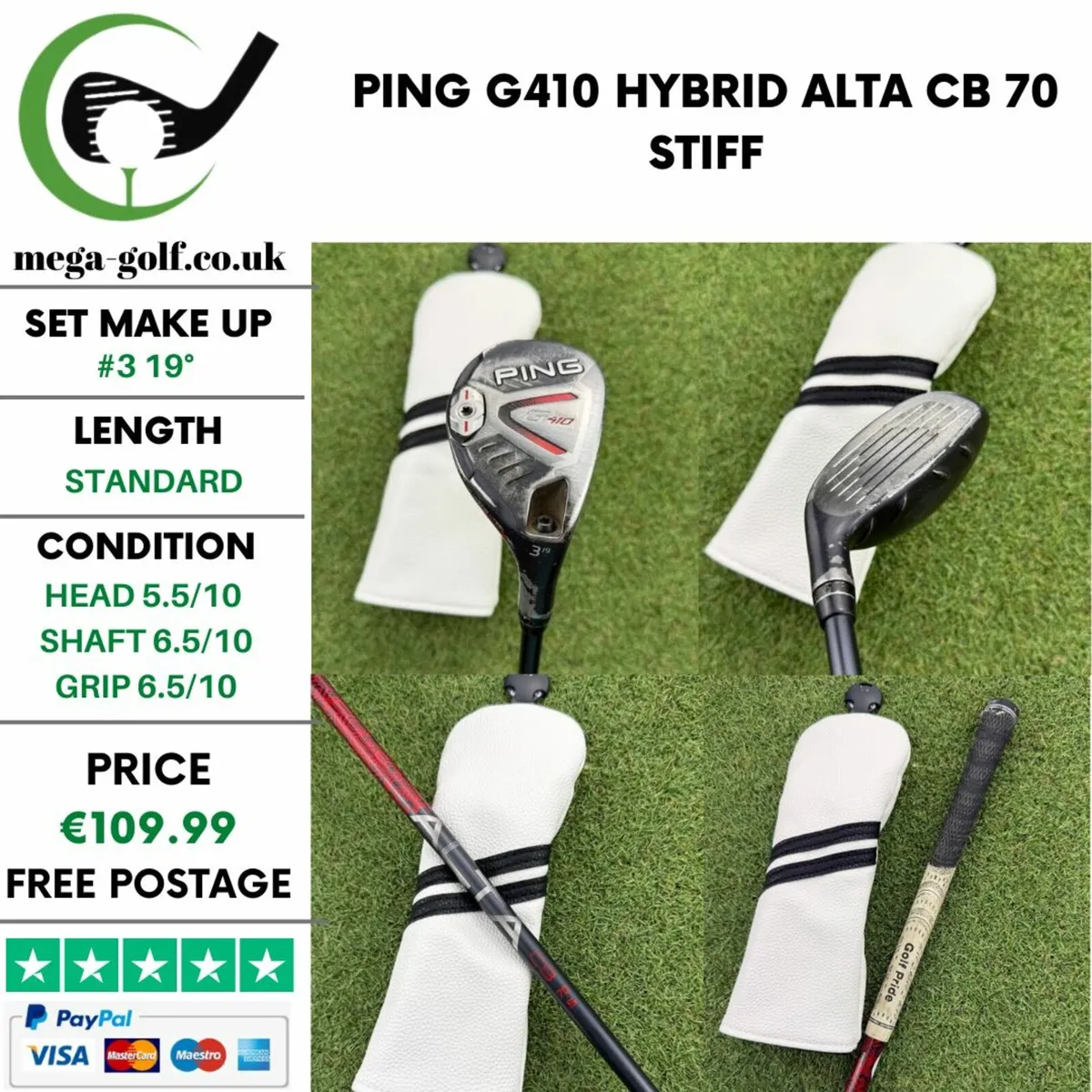 PING G410 HYBRID / #3 19° / ALTA CB 70 STIFF - Image 1