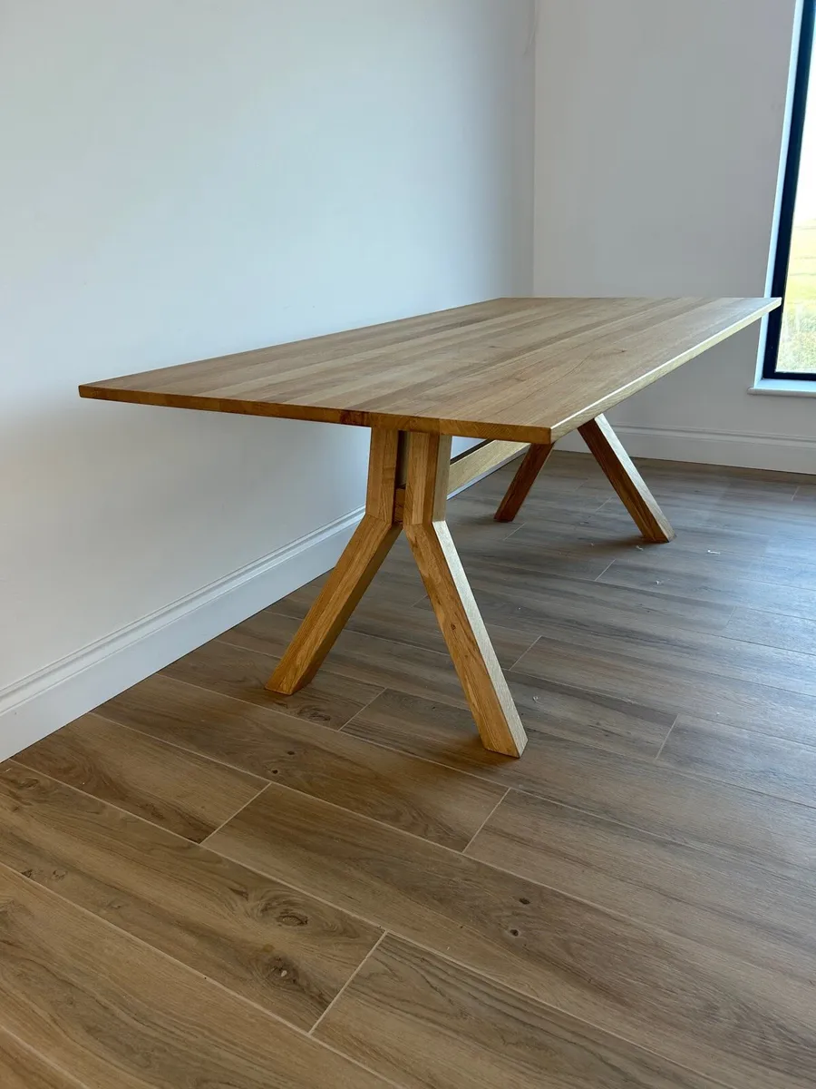 Solid Oak Dining Table - Image 1
