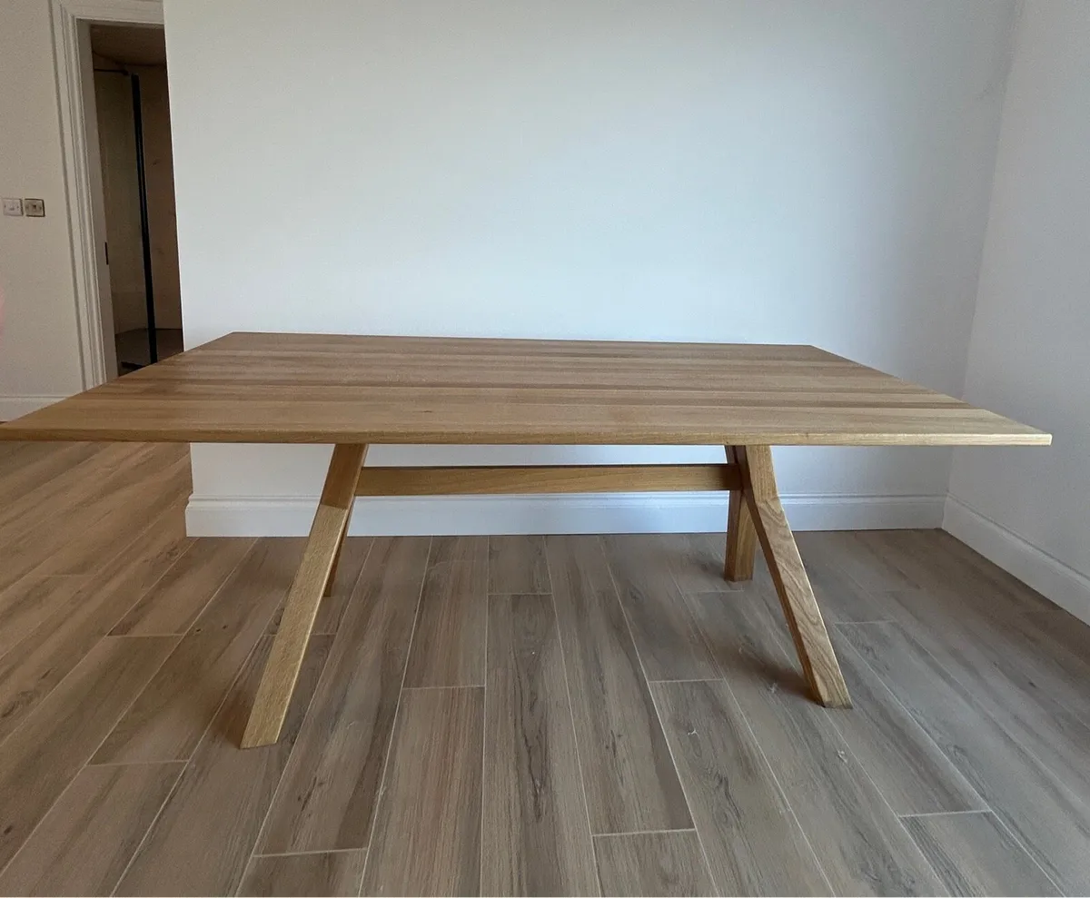 Solid Oak Dining Table - Image 2