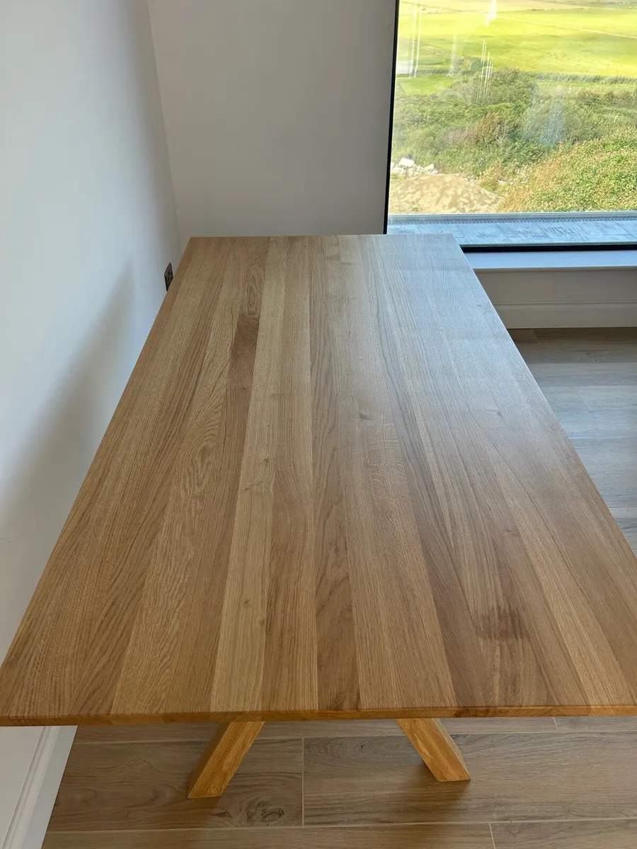 Solid Oak Dining Table - Image 4