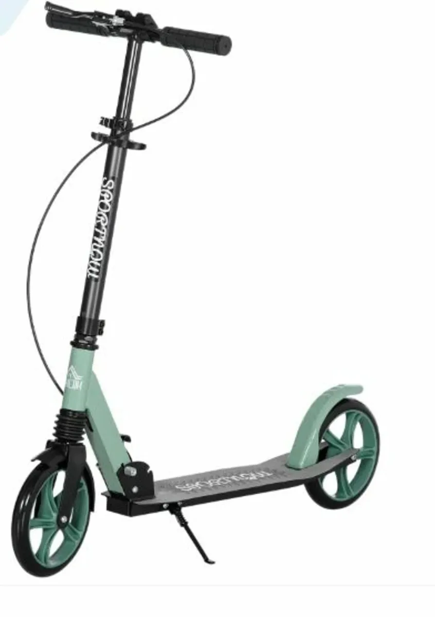 Folding Kick Scooter with Adjustable Handlebar, - Image 1