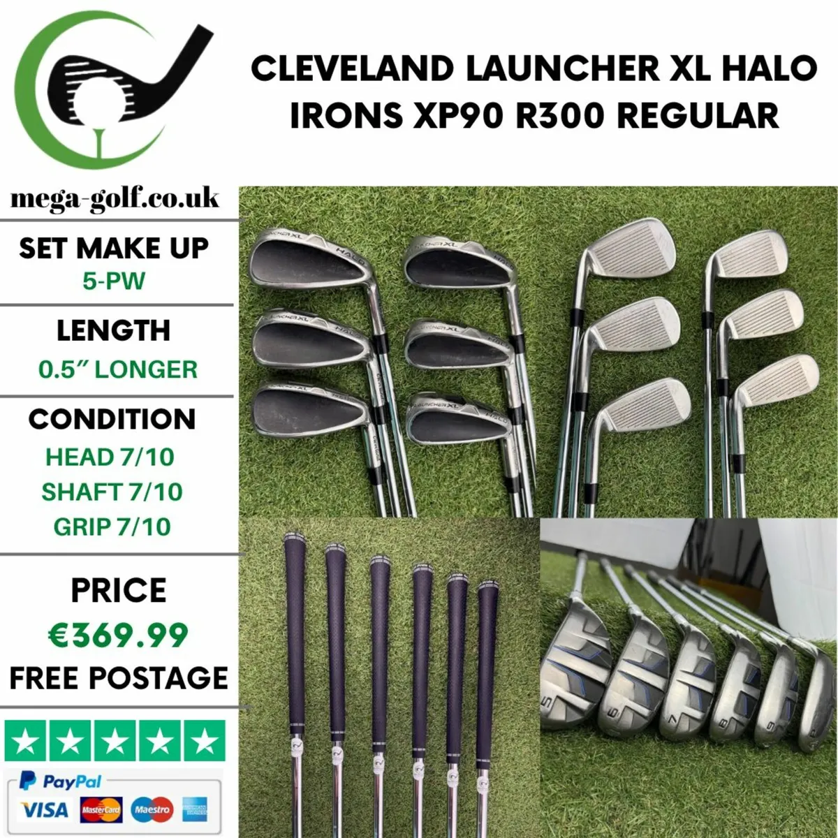 CLEVELAND LAUNCHER XL HALO IRONS / 5-PW / REGULAR - Image 1