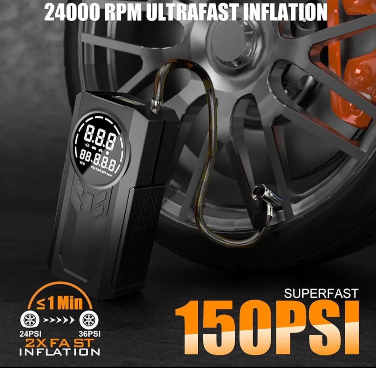 Portable Car Battery Jump Starter + Tyre Inflator - Image 4