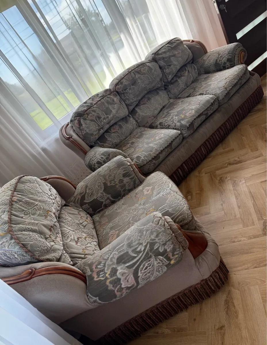 sofa set: 3-seater and 1 armchair - Image 1