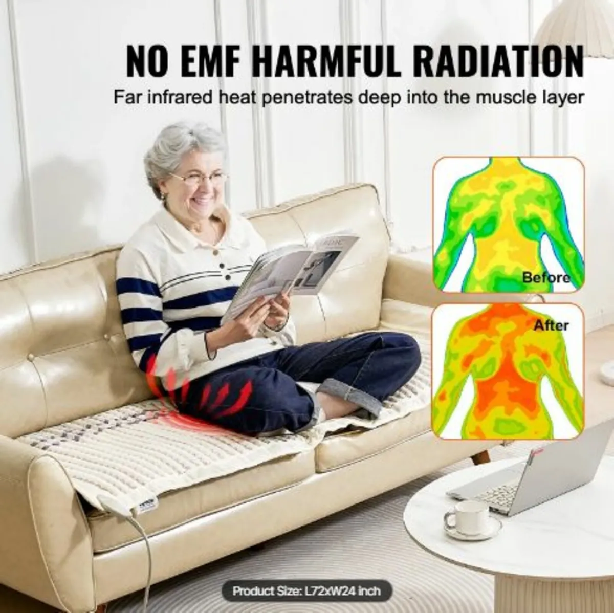 Far Infrared Heating Pad Amethyst Gemstones Mat - Image 3
