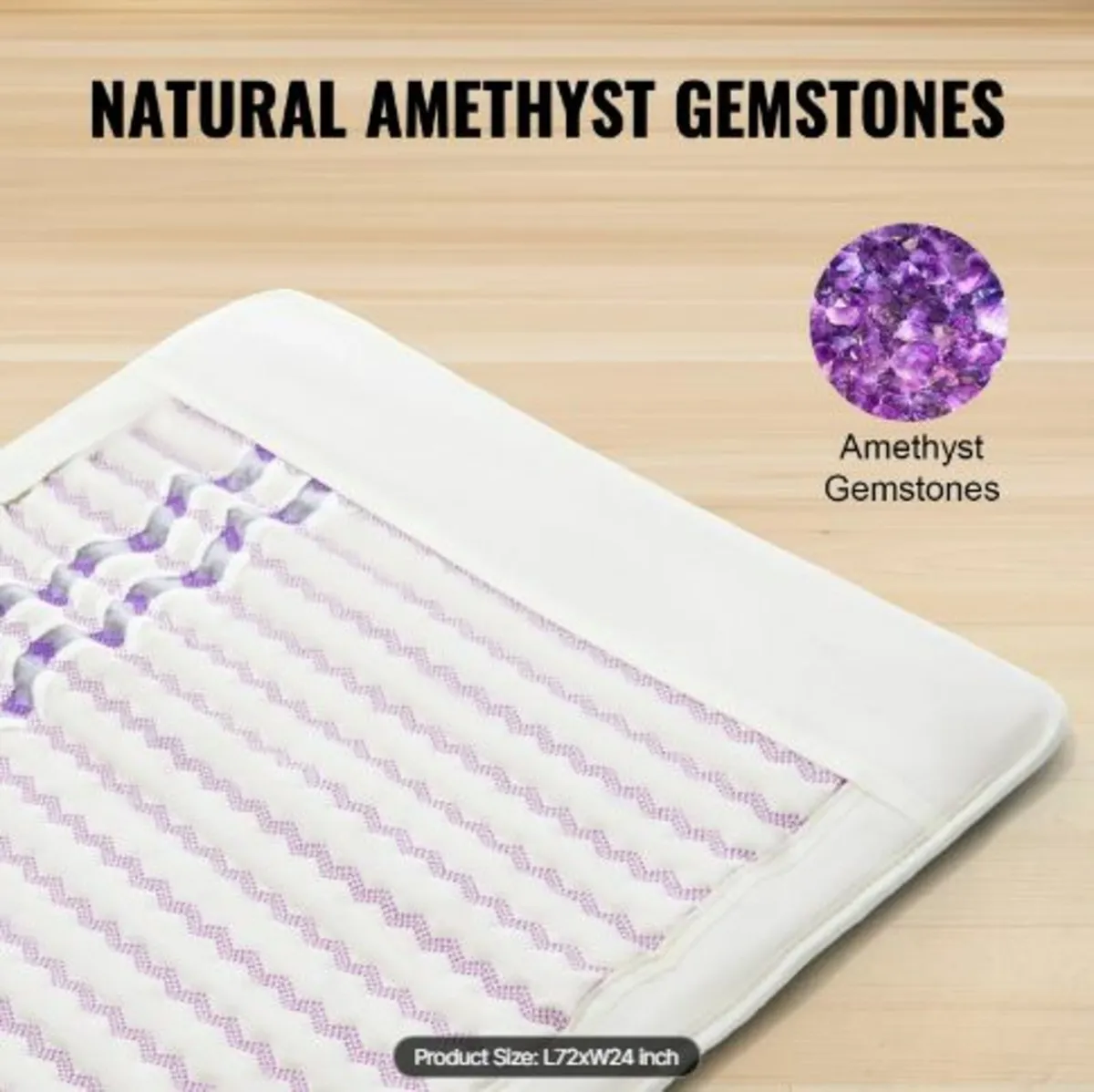 Far Infrared Heating Pad Amethyst Gemstones Mat - Image 4