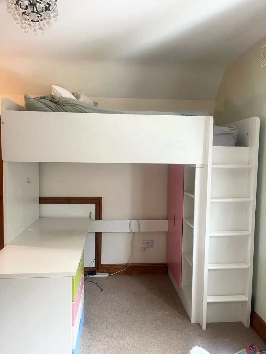 High Sleeper Bed With Desk - Image 1