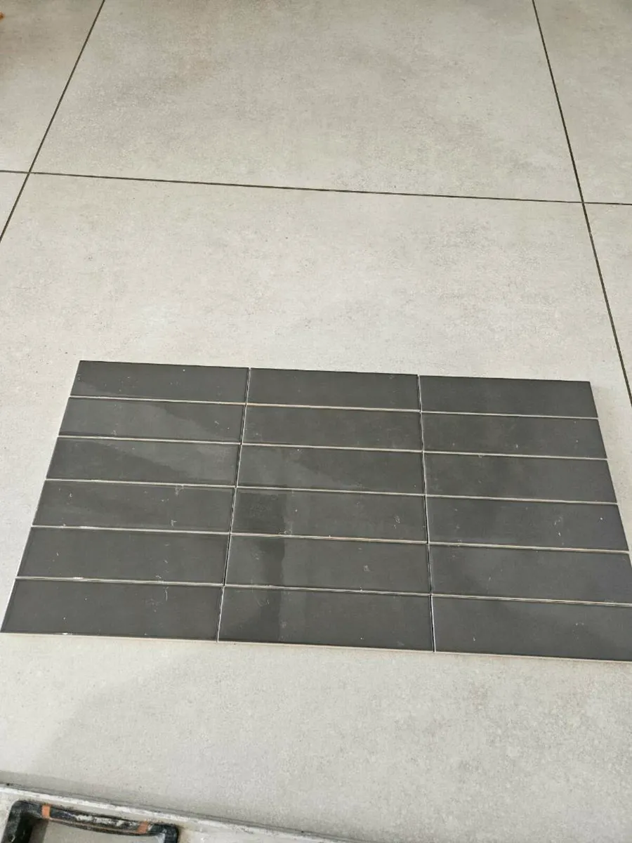 Equipe grey gloss subway tile - Image 1