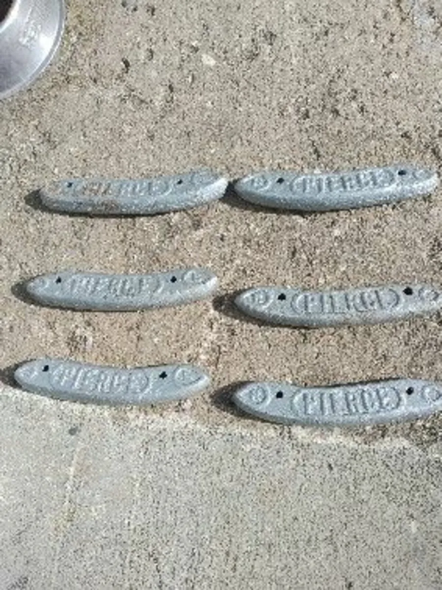 3. pairs of vintage cast PIERCE name plates