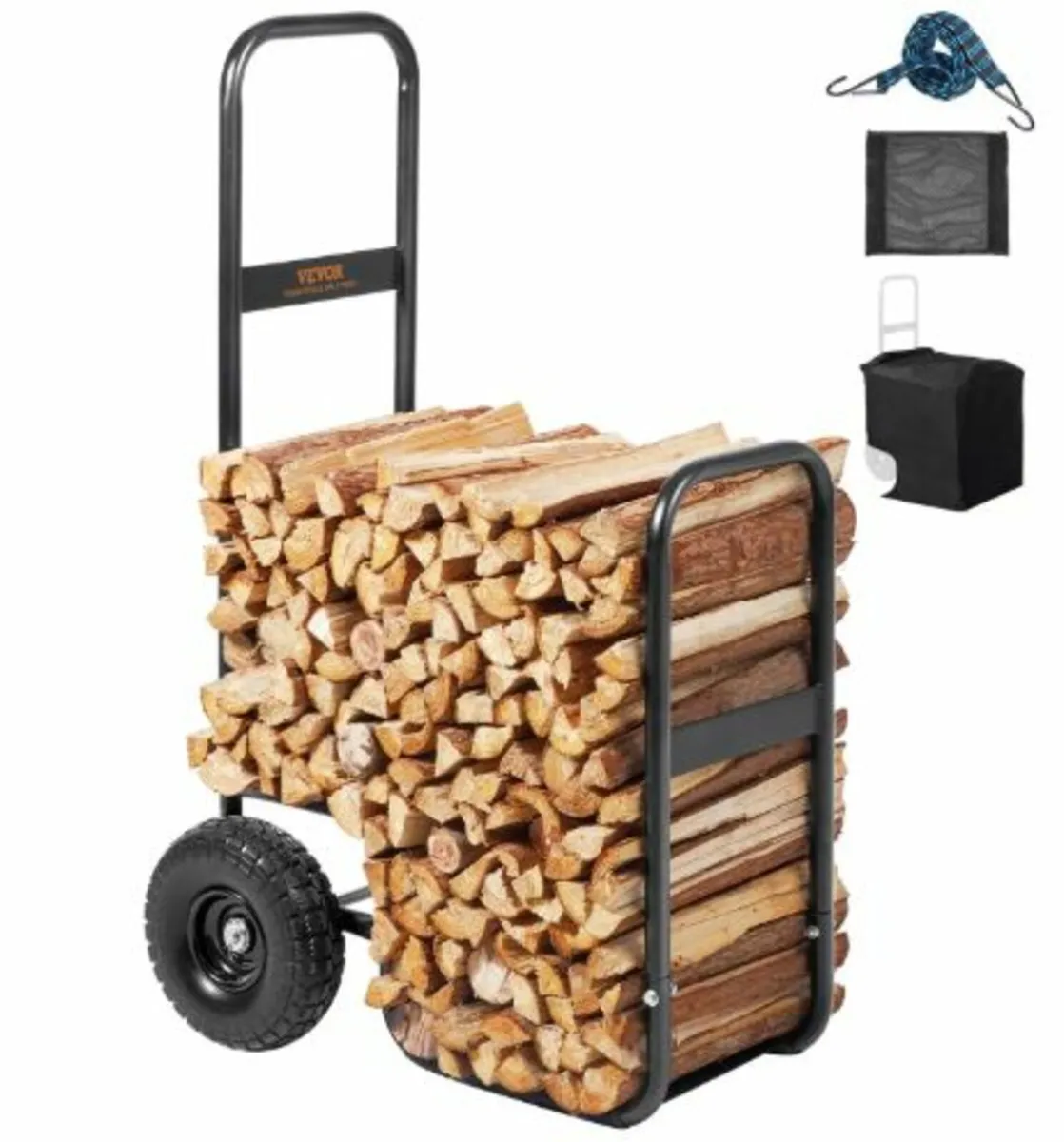Firewood Log Cart, 113.4 kg Capacity, Outdoor - Image 1