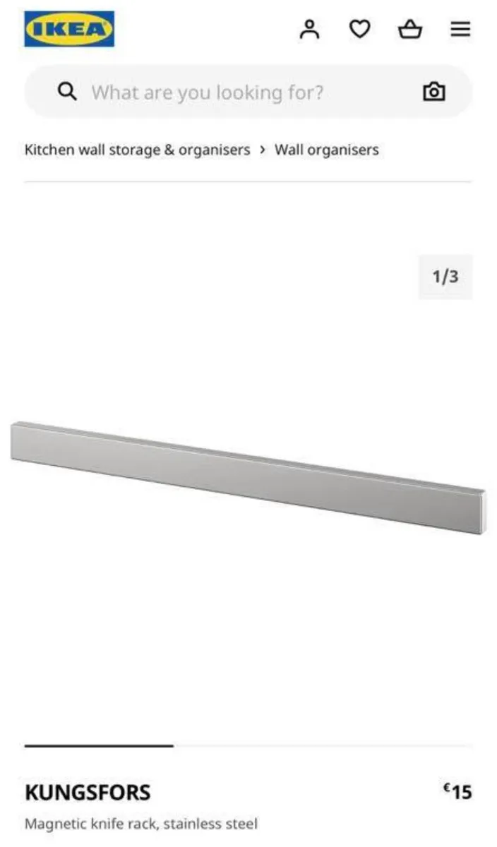 New Ikea Kungsfors magnetic knife rack - Image 2