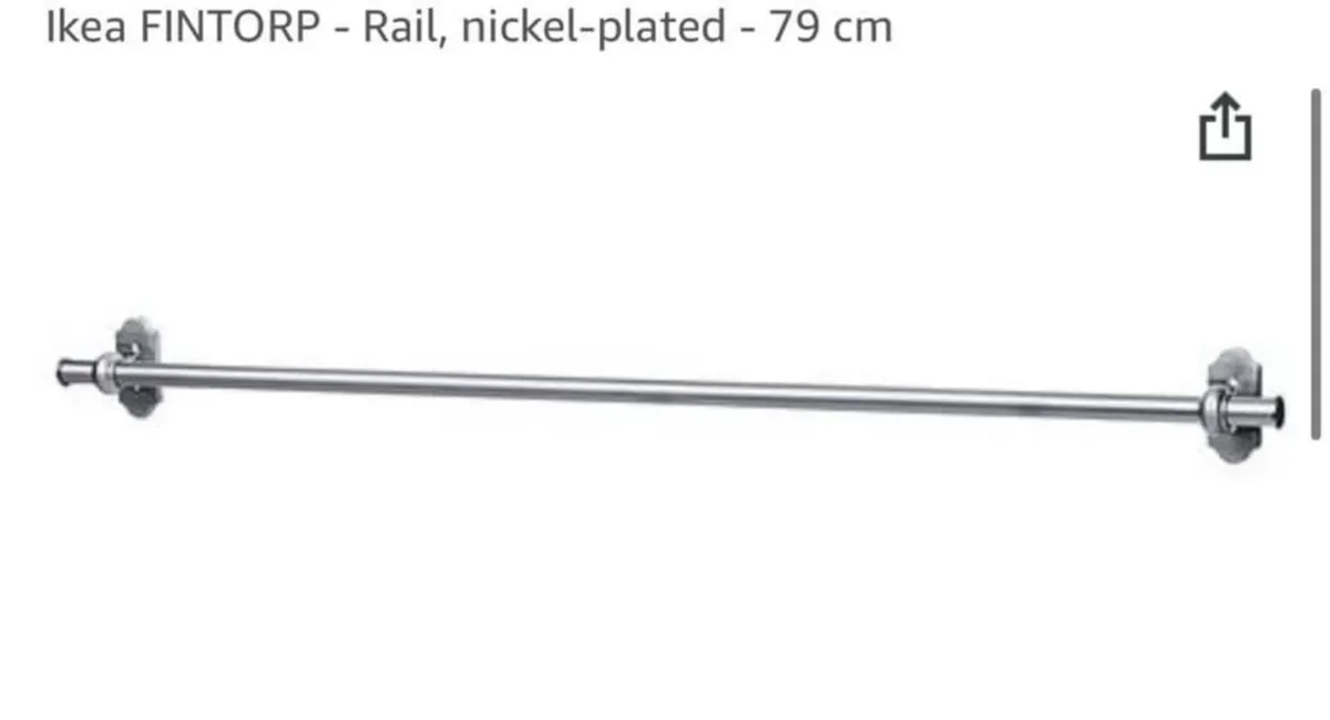 New Ikea Fintorp, rail nickel plated - Image 1