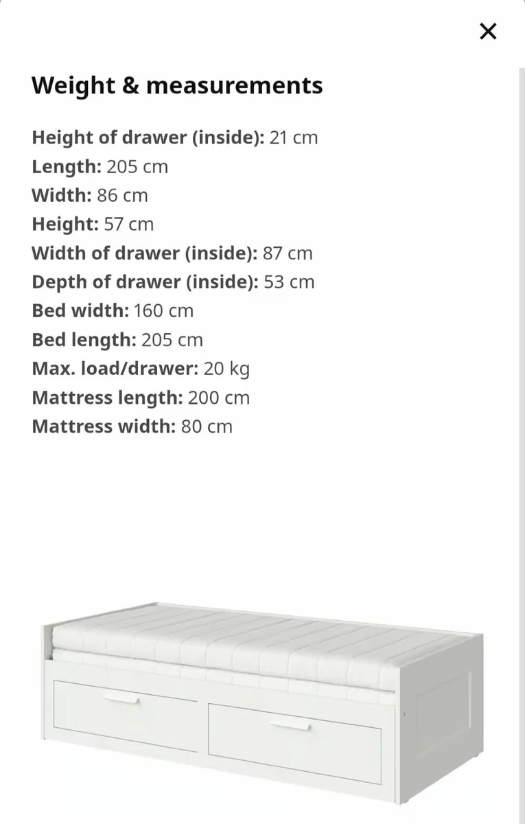 IKEA Day Bed - Never Used. - Image 3