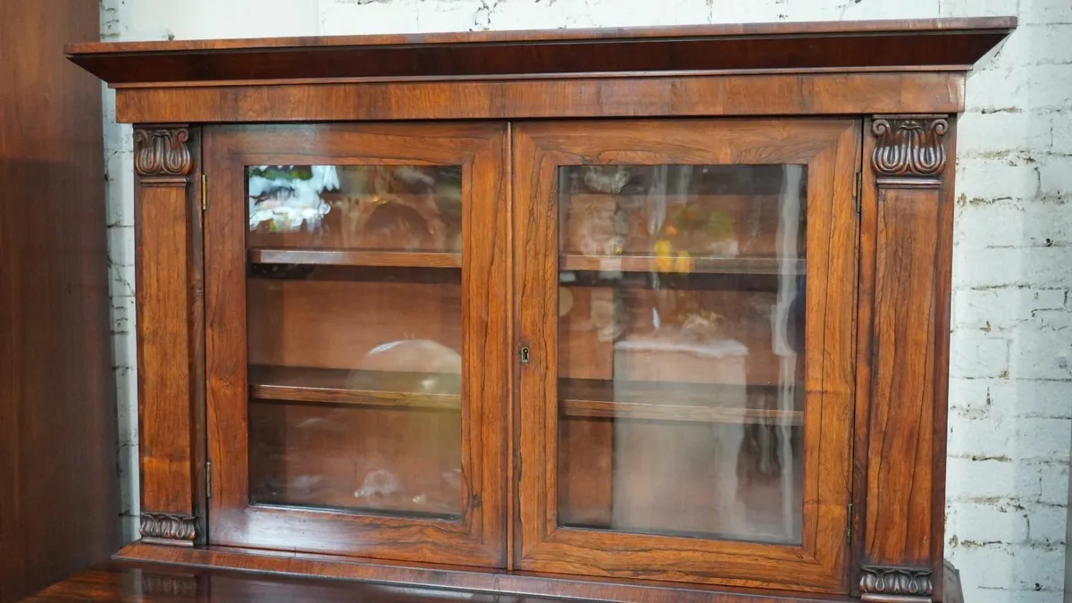 William IV Rosewood Bookcase Chiffonier - Image 2