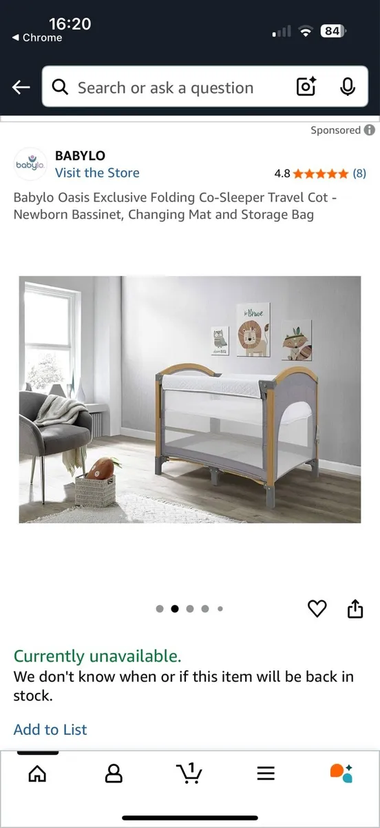 Babylo oasis 4 in 1 baby cot - Image 3