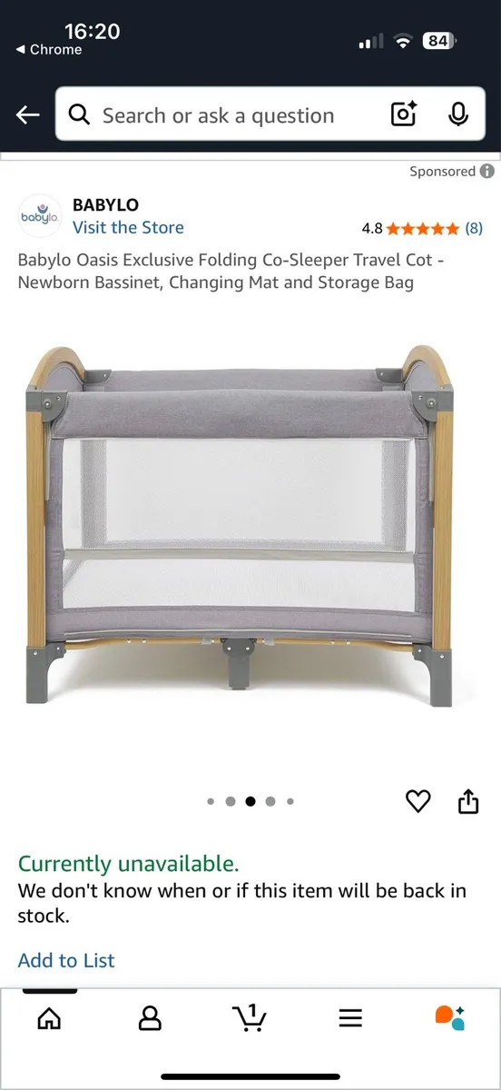 Babylo oasis 4 in 1 baby cot - Image 4