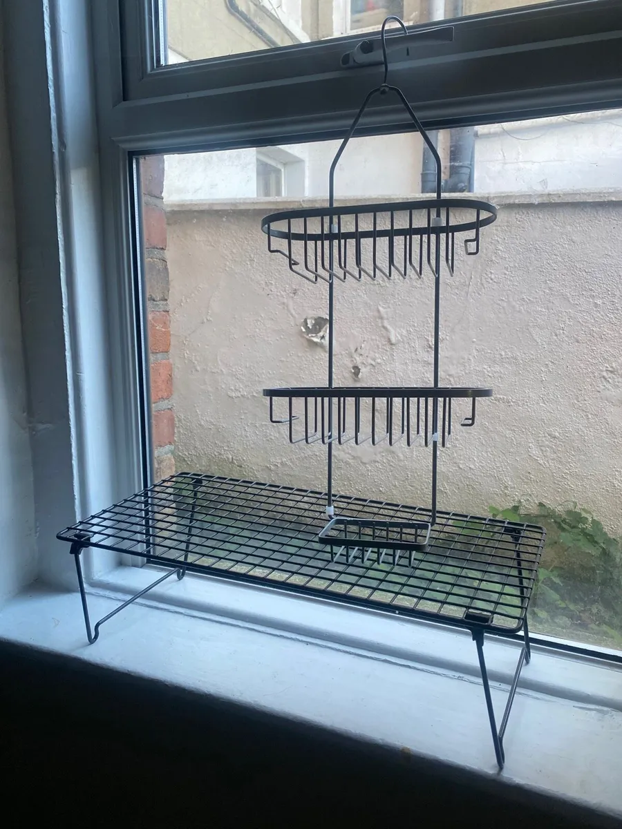 shoe rack, bathroom storage caddy, coat hooks - Image 2