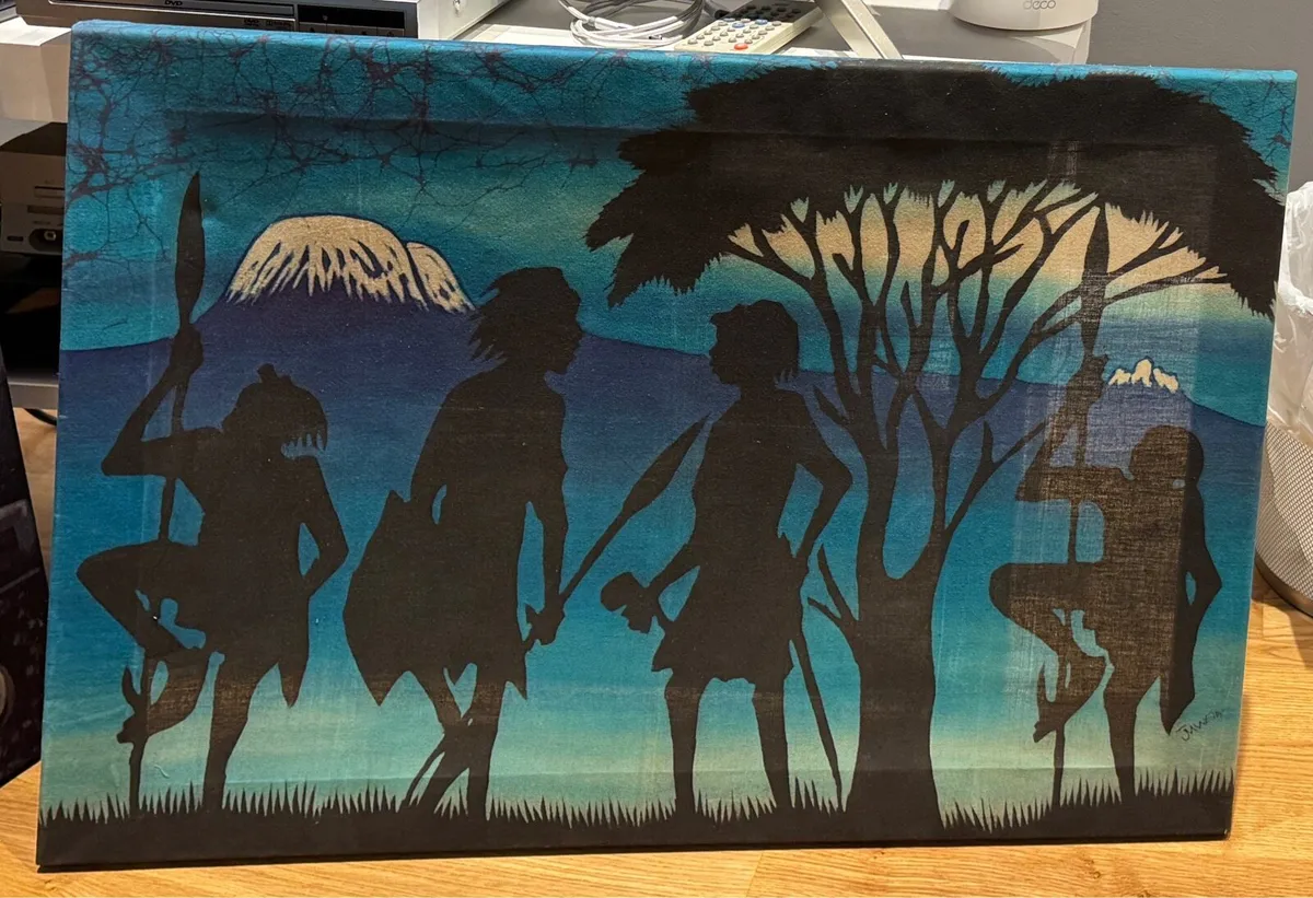 Framed African Batic - Image 2