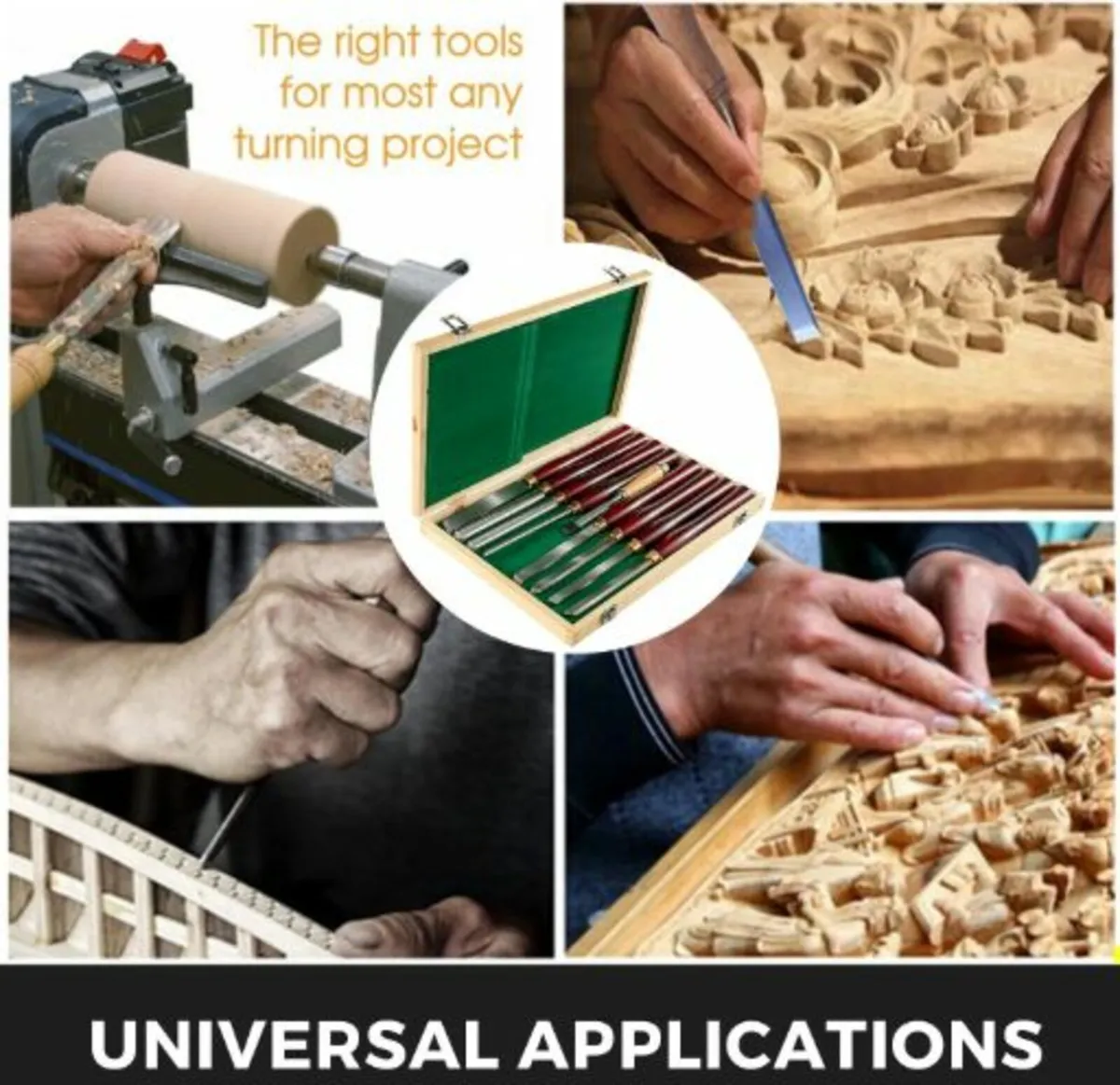 Wood Chisel Sets 8pcs Lathe Chisels 7INCH/17CM - Image 4