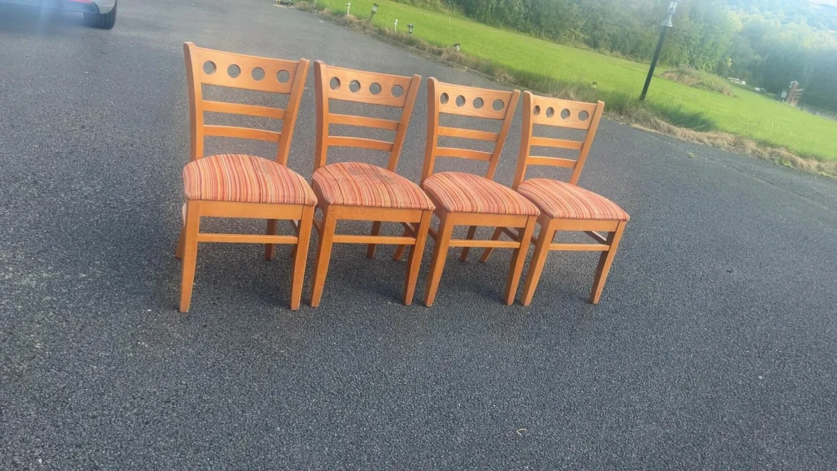 Set Of 4 Solid Heavy Kitchen Chairs