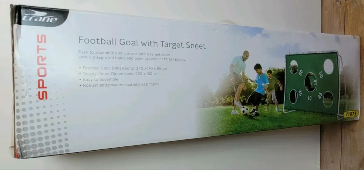 Football goal with target sheet - Image 1