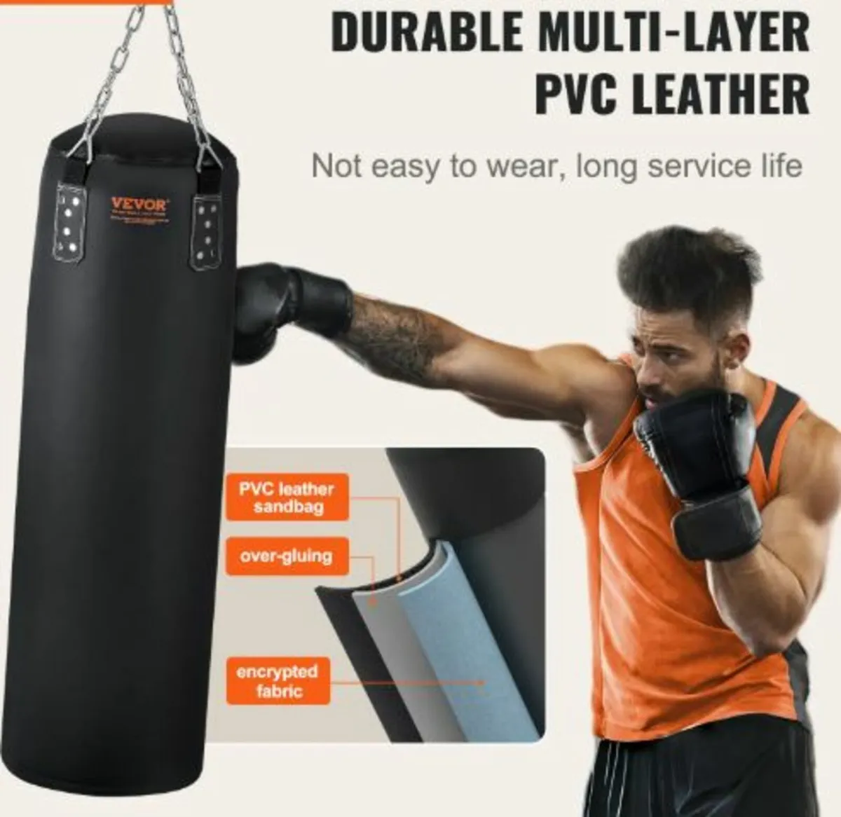 Punching Bag for Adults,121.9 cm PVC Heavy Boxing - Image 2