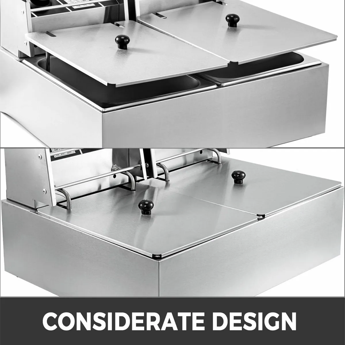 Deep Fryer 12L Stainless Steel Dual Basket 5000W - Image 3