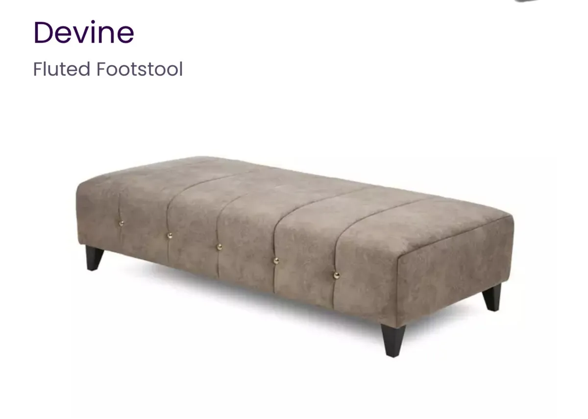 Devine Fluted Foot Stool - Image 1