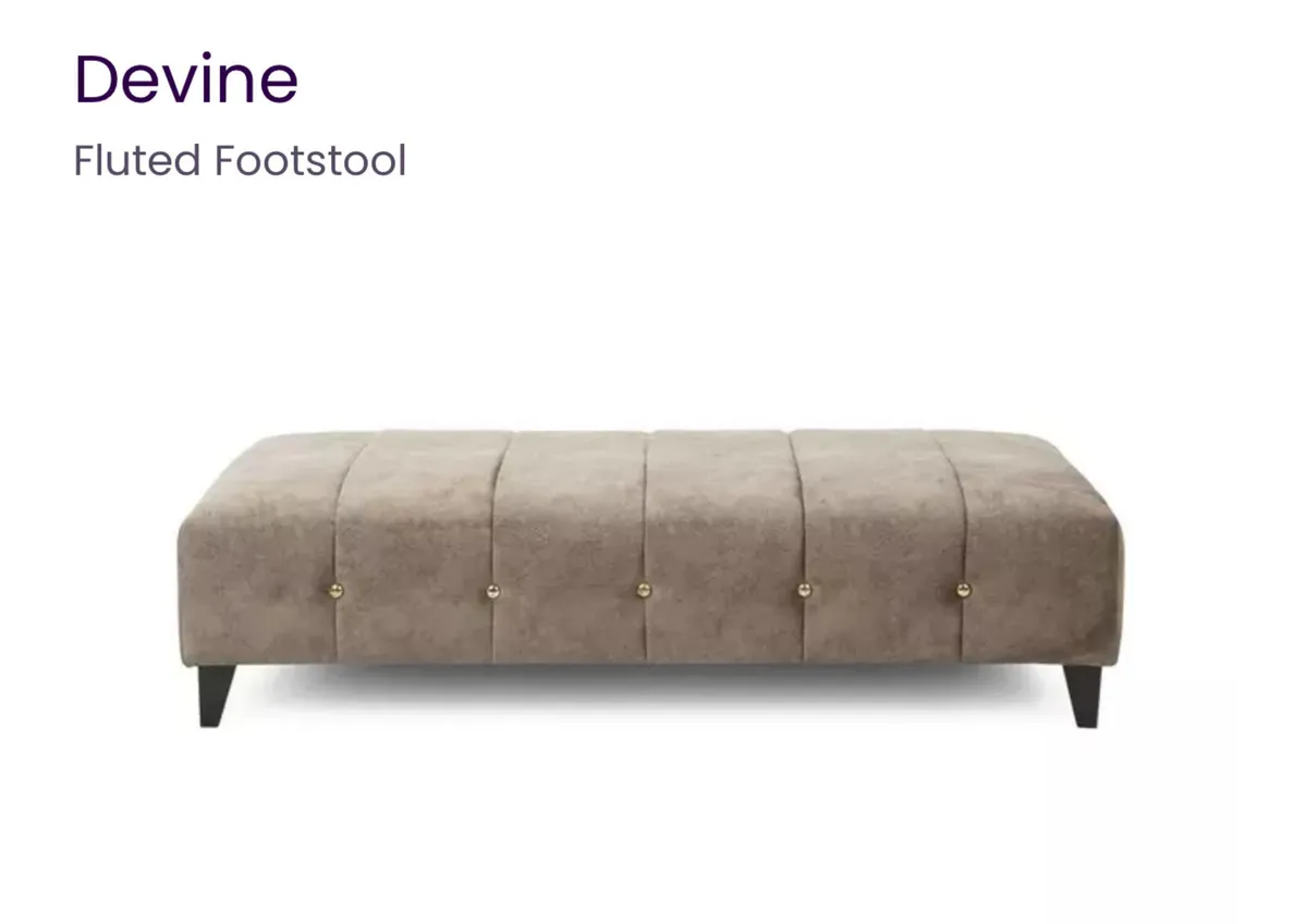 Devine Fluted Foot Stool - Image 2