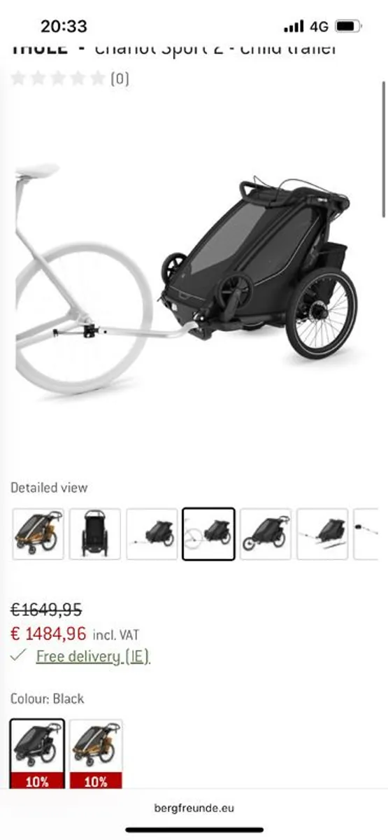 Thule chariot cross 2 dbl  trailer/stroller/jogger - Image 4