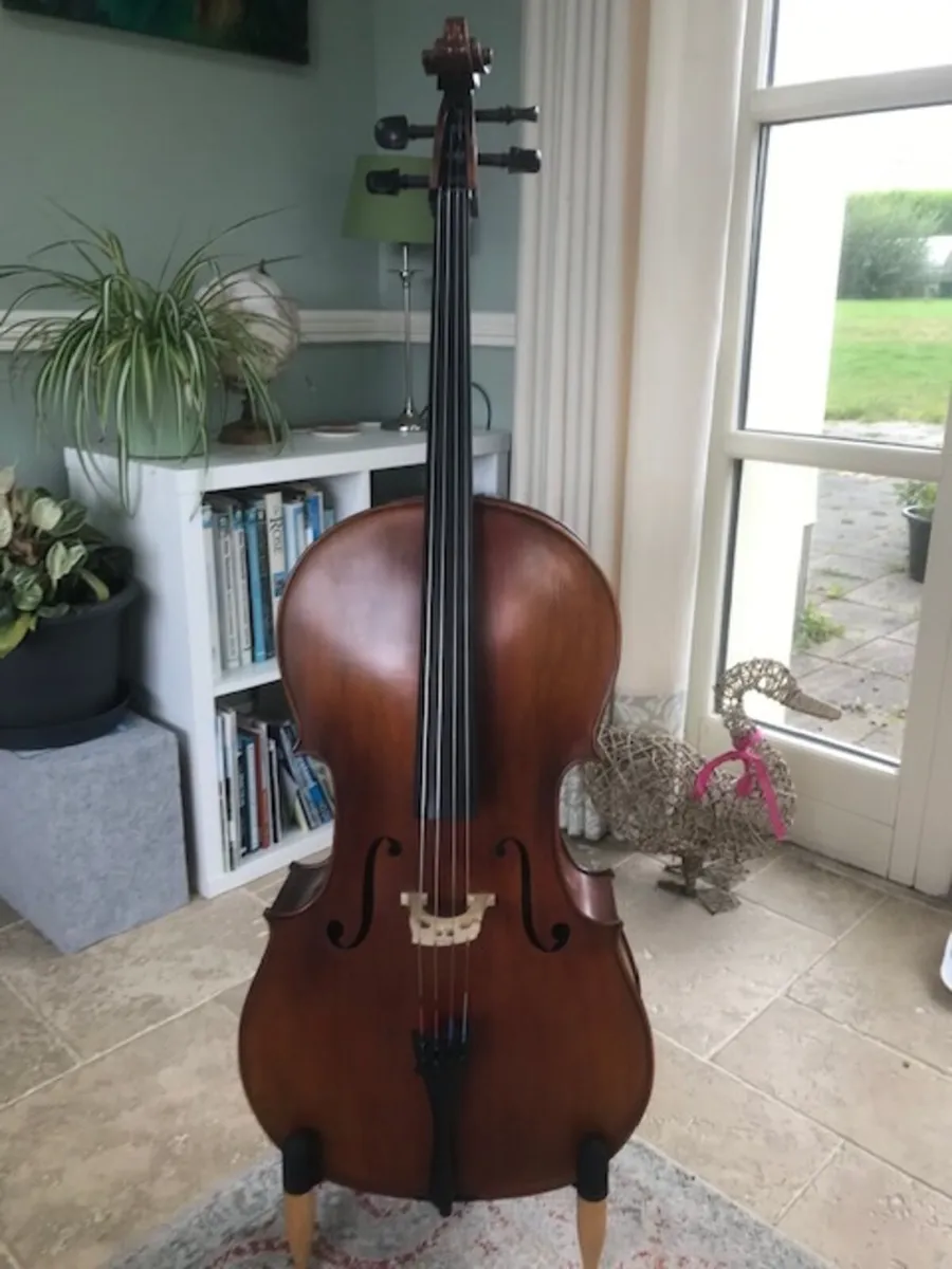 Strad design, hand carved masterbuilt Cello + Case - Image 1