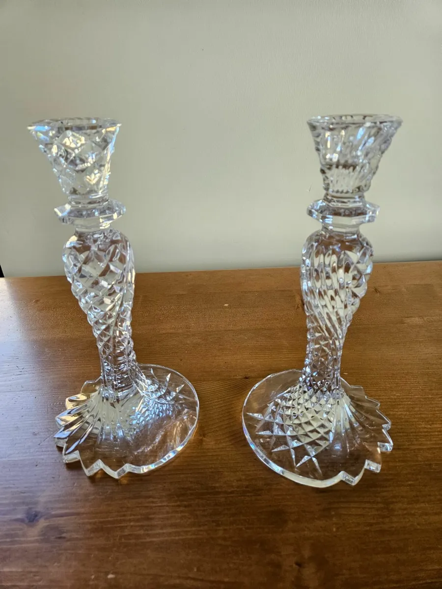 Pair of Waterford Crystal Candlesticks - Image 1