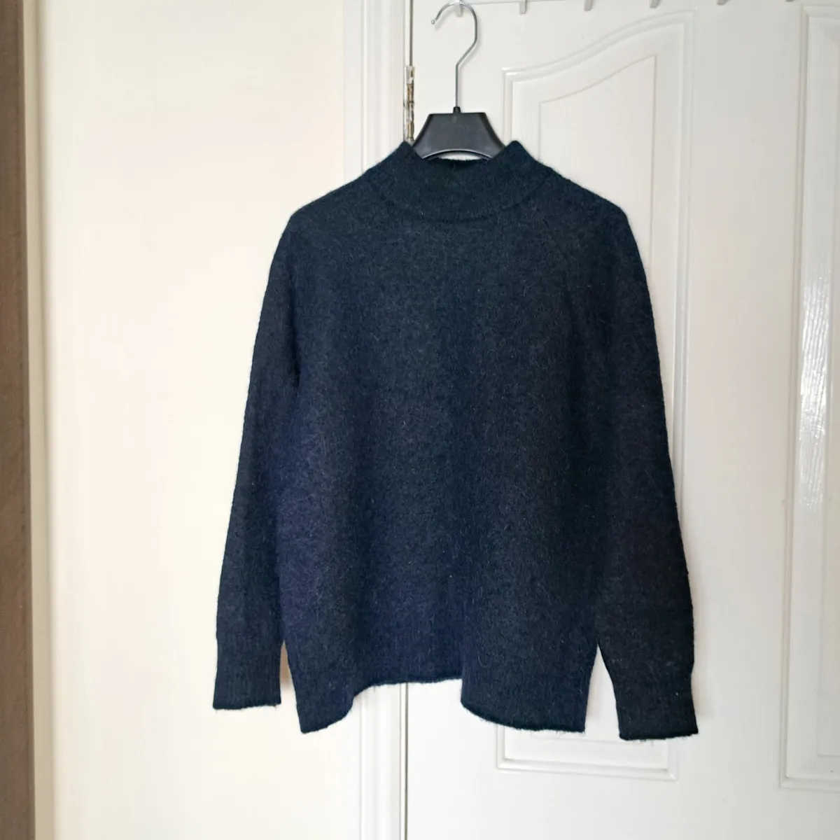Select Femme Navy Wool Blend Sweater Jumper Size S - Image 1