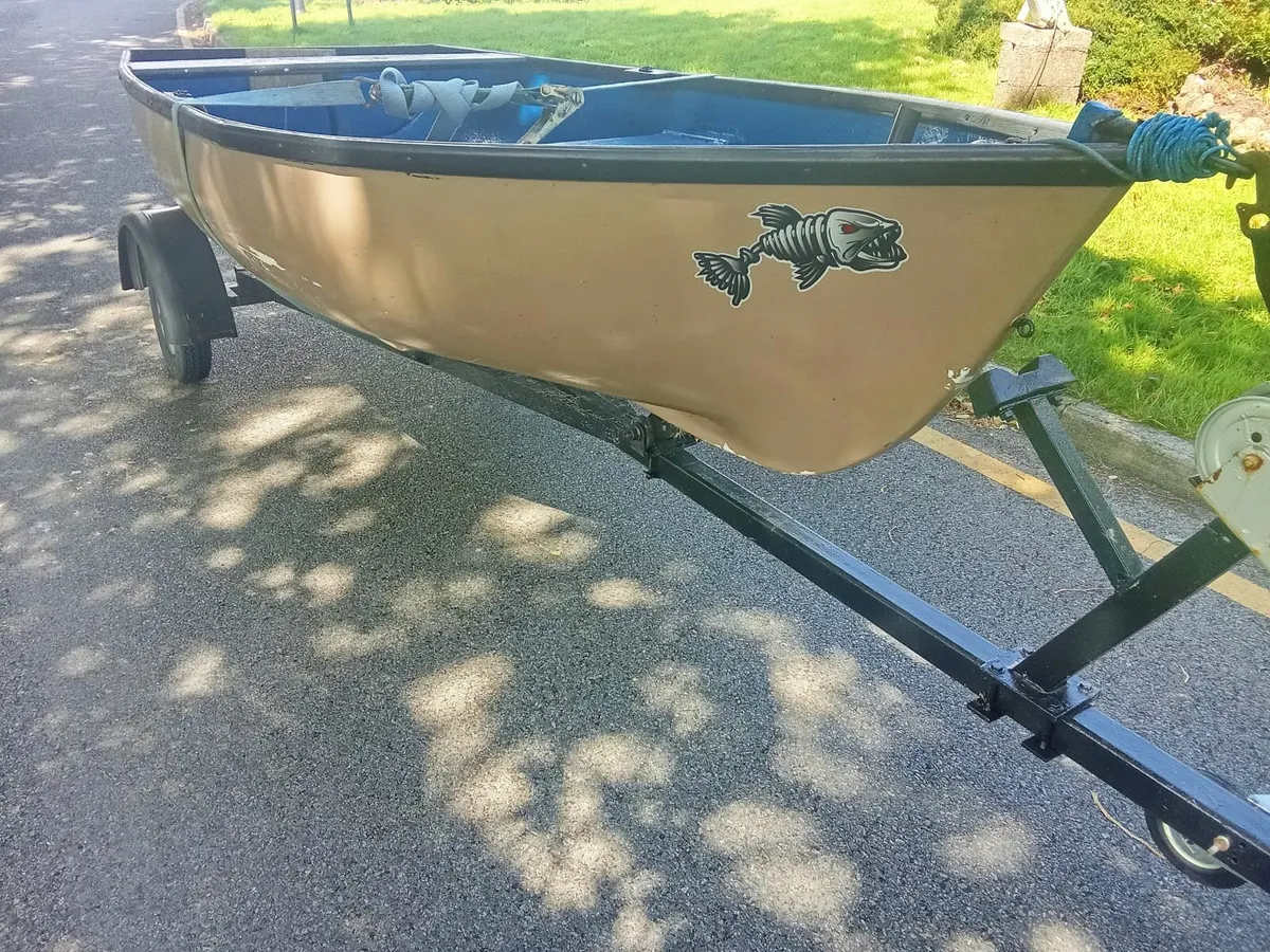 11- ft Fiberglass boat+ trailer+engine - Image 3
