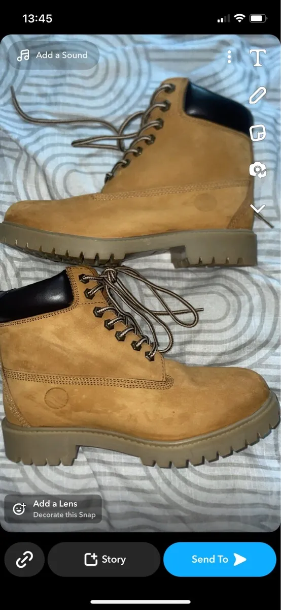 Biege Boots Size 9