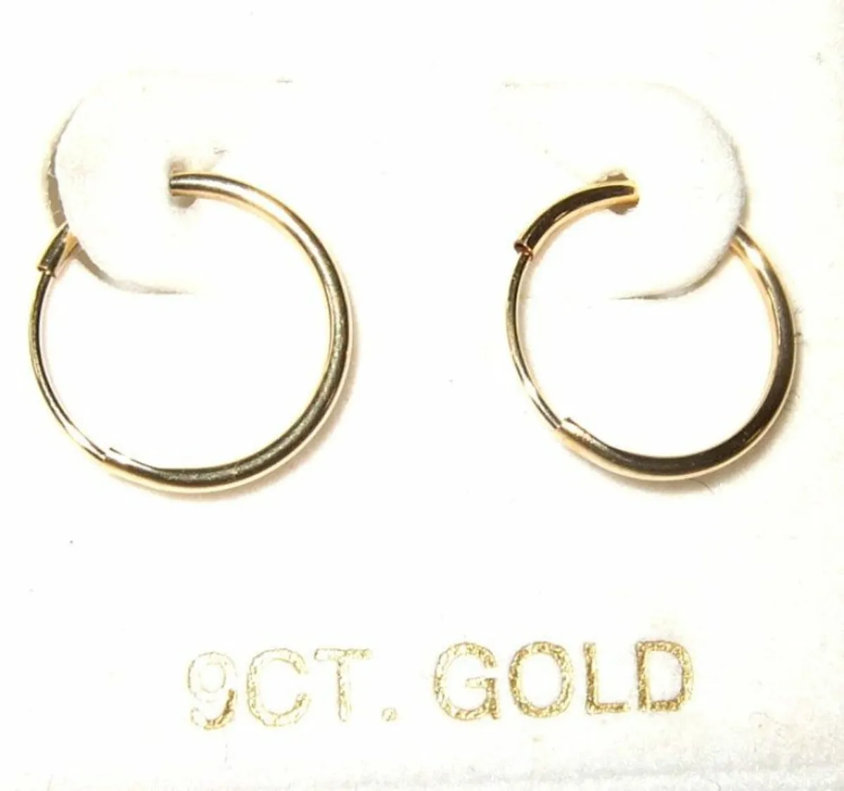 Vintage 9ct Gold Sleeper Earrings - Image 2