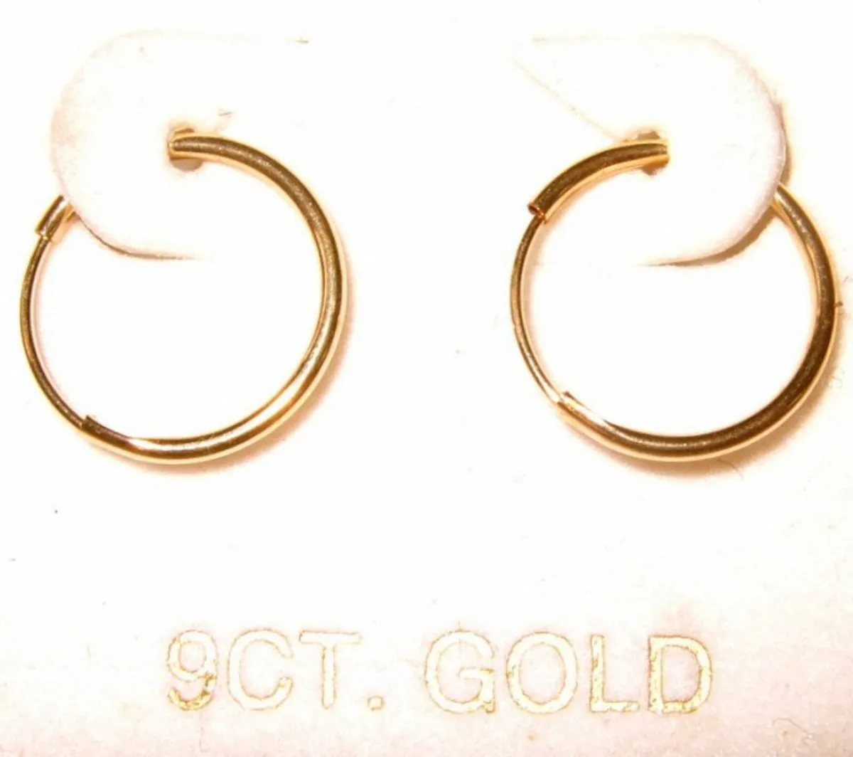 Vintage 9ct Gold Sleeper Earrings - Image 4