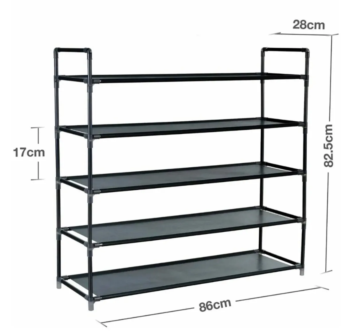 NEW 5 Tier Shoe Rack Metal Frame Storage - Image 3